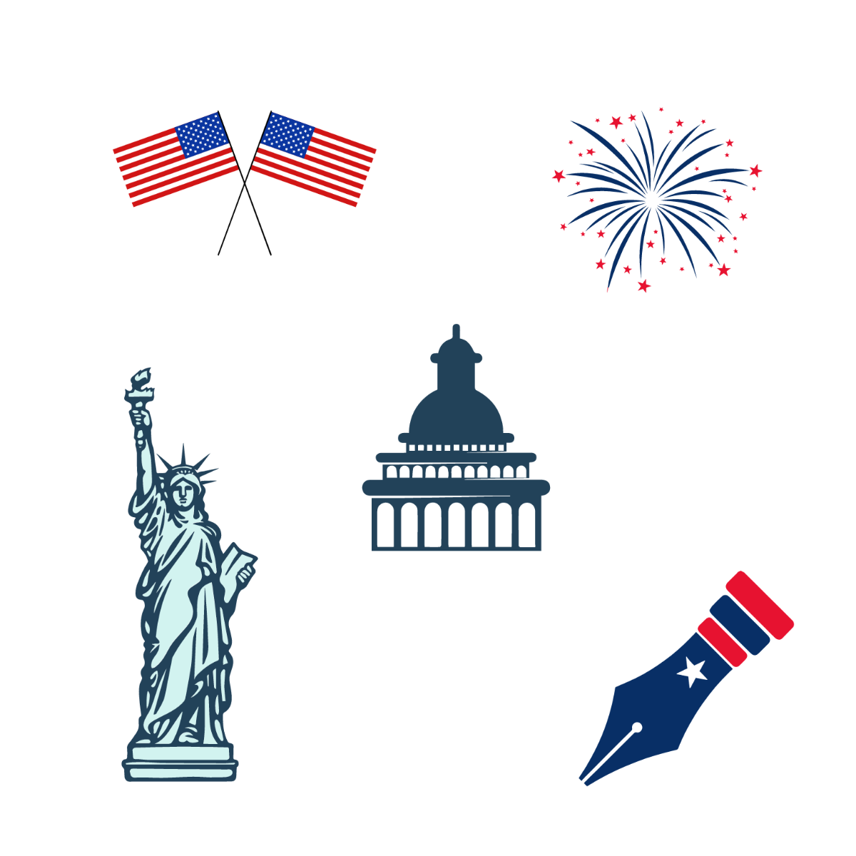 Free Constitution and Citizenship Day Icon Vector Template