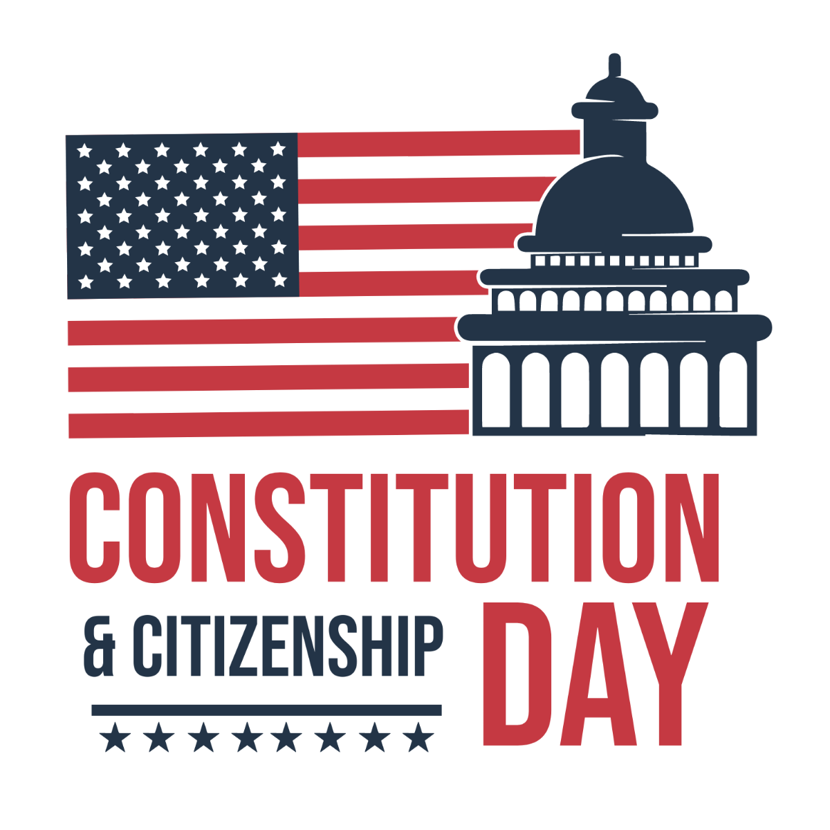 Free Constitution and Citizenship Day Graphic Vector Template