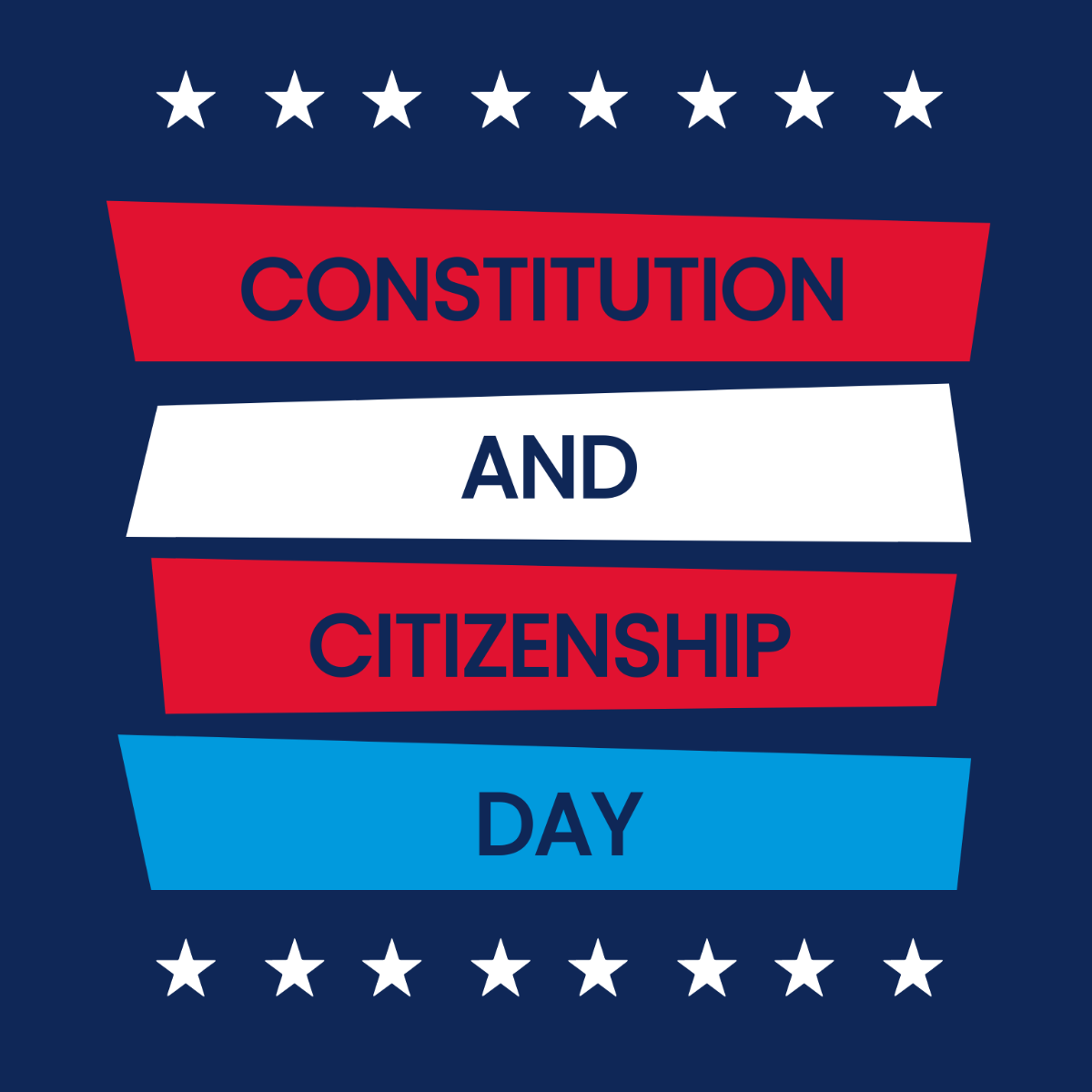 Free Constitution and Citizenship Day Promotion Vector Template