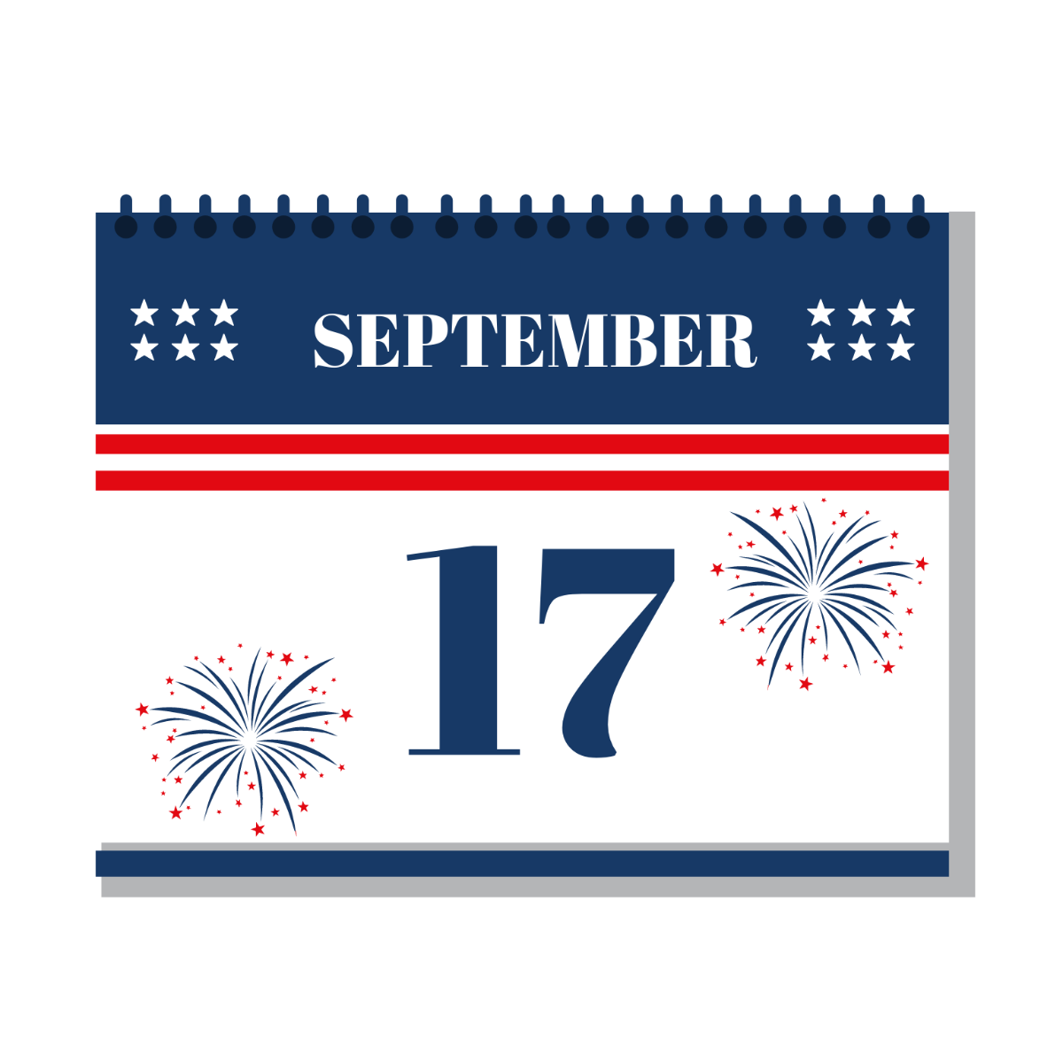 Free Constitution and Citizenship Day Calendar Vector Template