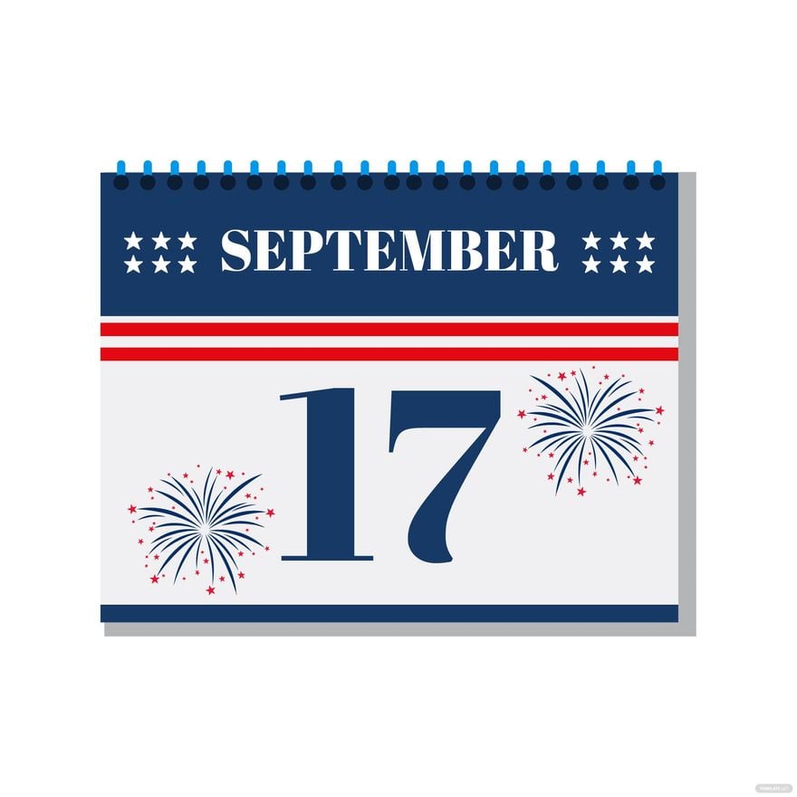 Constitution and Citizenship Day Calendar Vector