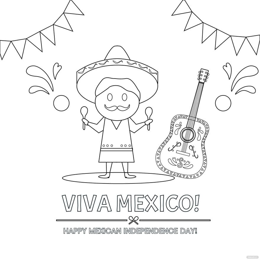 Cartoon Mexican Independence Day Drawing