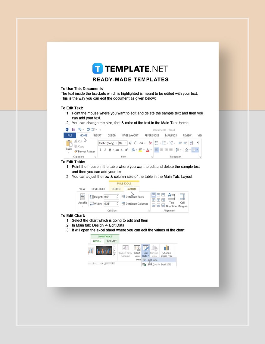 Rate Sheet Template