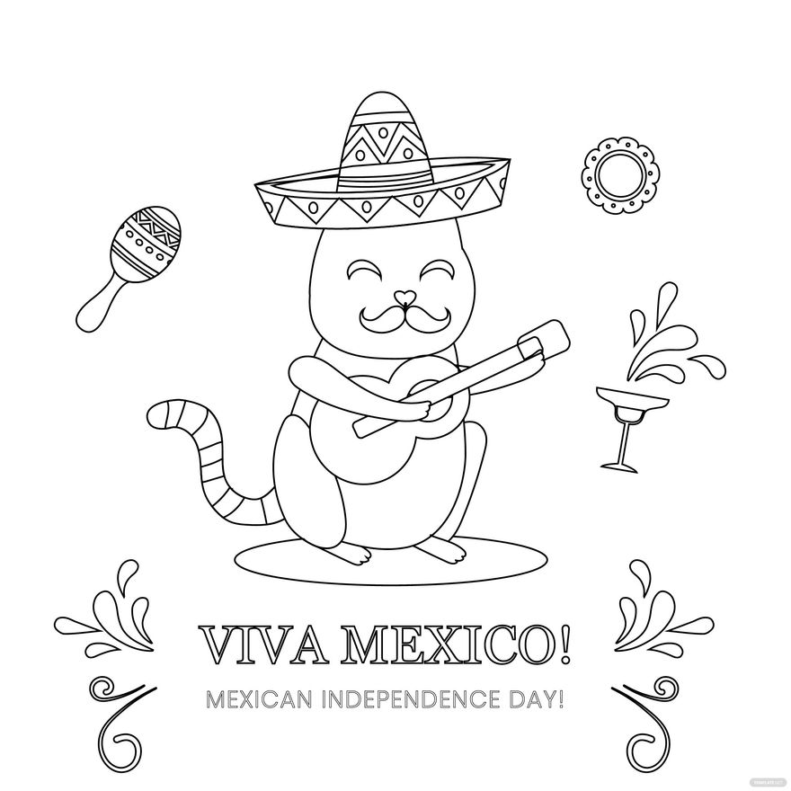 Funny Mexican Independence Day Drawing