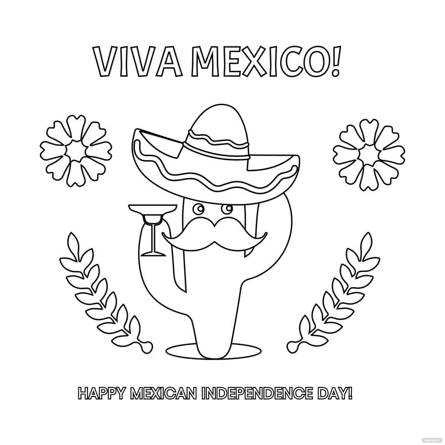 Cute Mexican Independence Day Drawing
