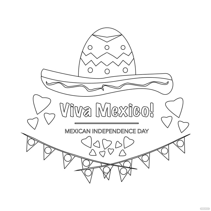 Mexican Independence Day Concept Drawing