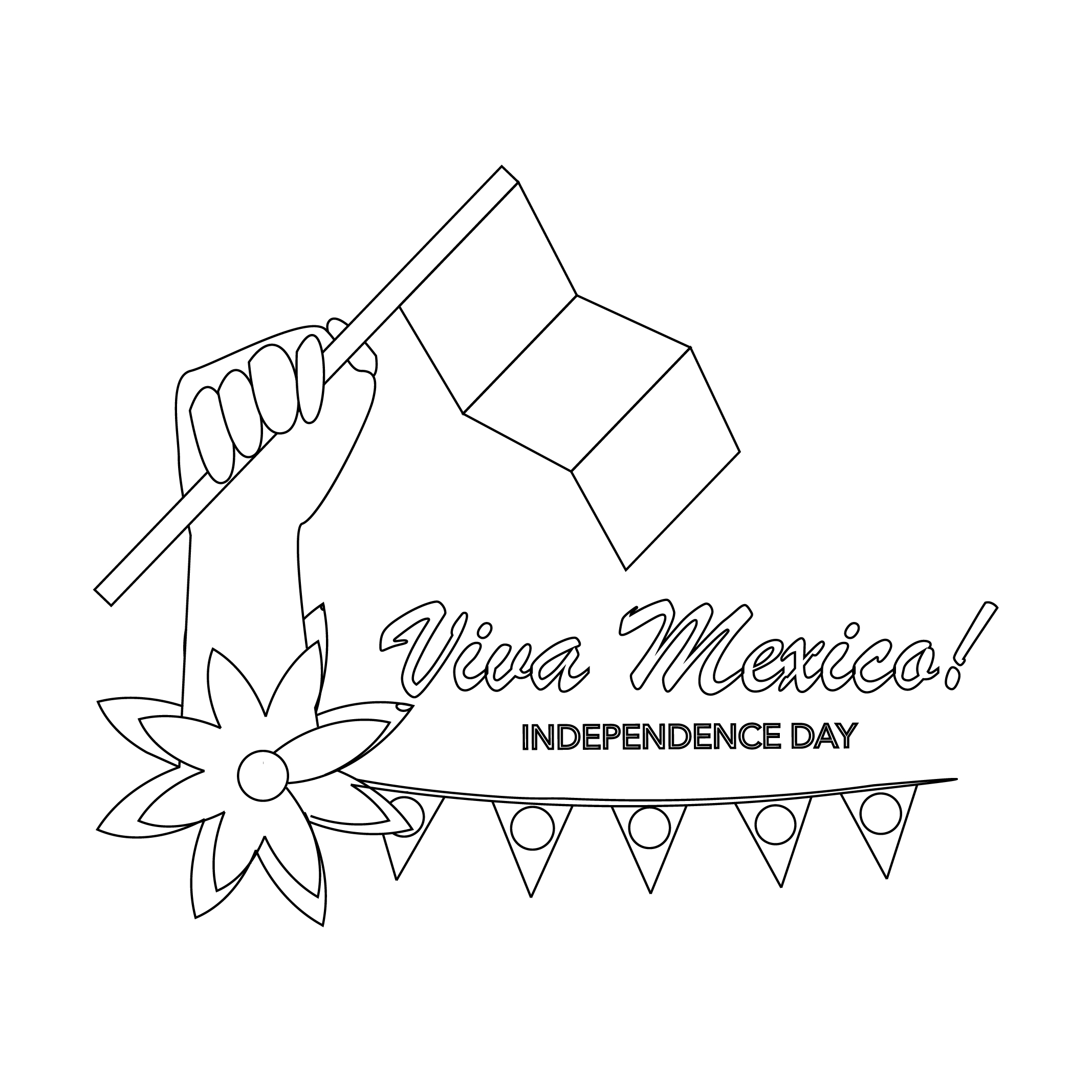 FREE Mexican Independence Day Drawing Image Download in Illustrator