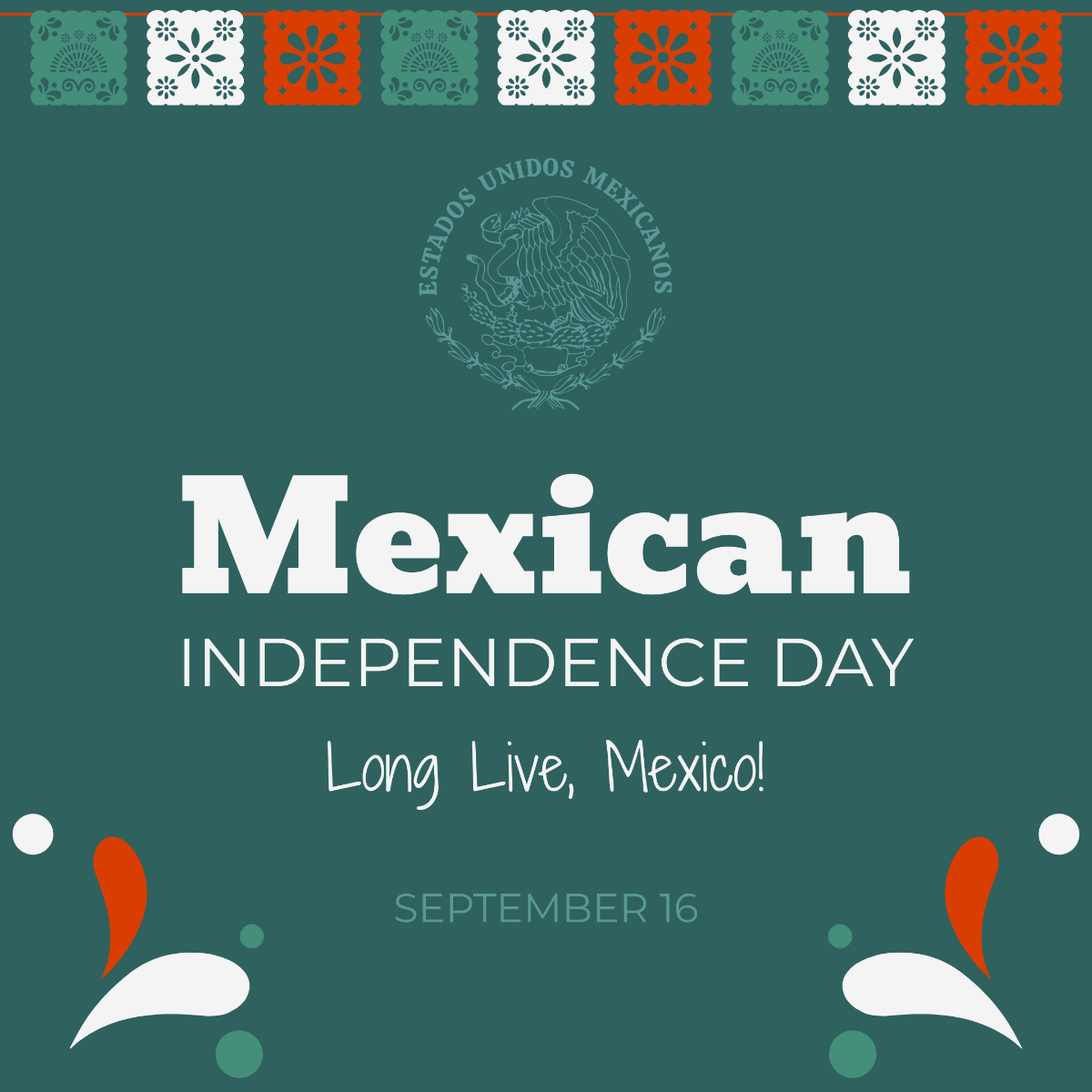 Mexican Independence Day Instagram Post Template