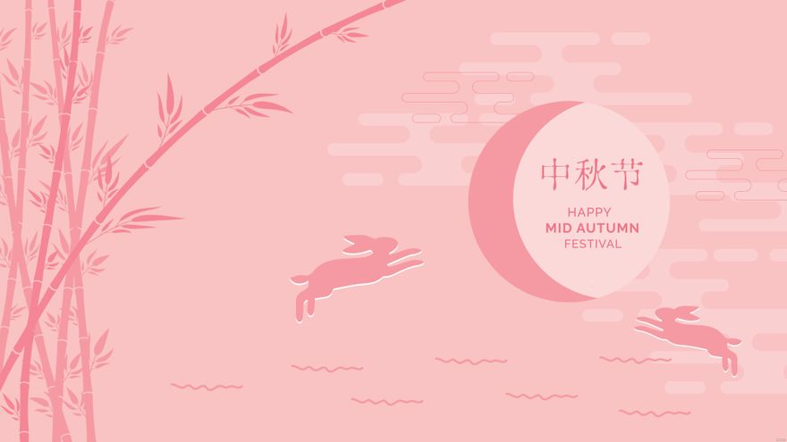 Pink Mid-Autumn Festival Background