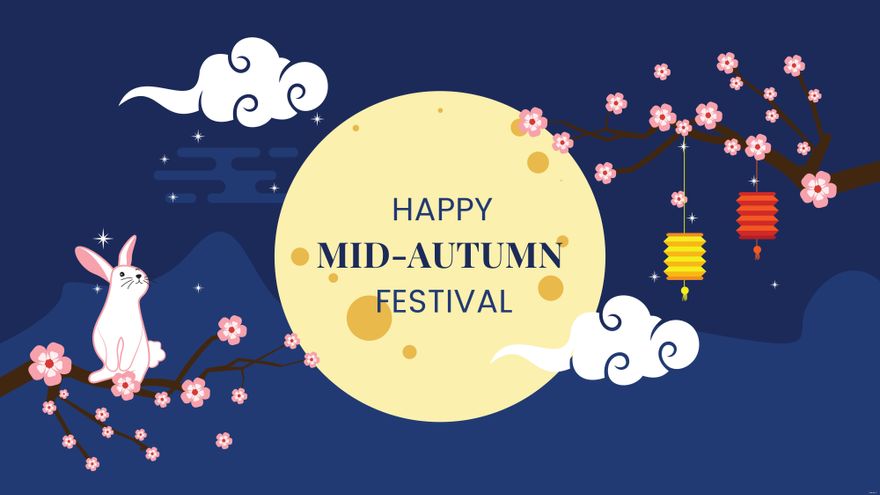 Colorful Mid-Autumn Festival Background in PDF, Illustrator, PSD, EPS, SVG, JPG, PNG