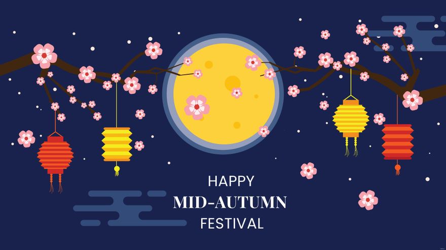 Mid-Autumn Festival Celebration Background in PDF, Illustrator, PSD, EPS, SVG, JPG, PNG