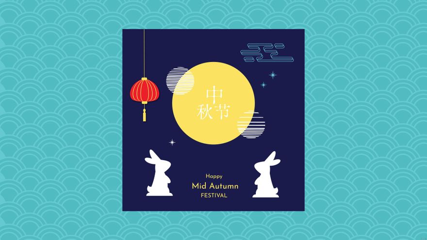 Free Mid-Autumn Festival Greeting Background in PDF, Illustrator, PSD, EPS, SVG, JPG, PNG