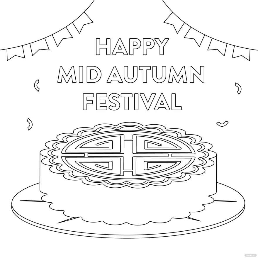 Free Happy Mid-Autumn Festival Drawing in Illustrator, PSD, EPS, SVG, JPG, PNG