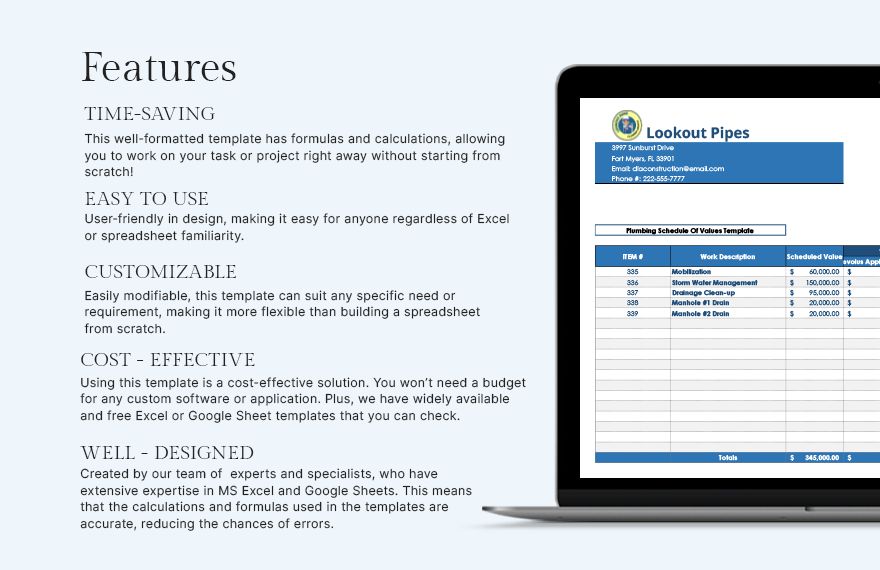 plumbing-schedule-of-values-template-google-docs-google-sheets