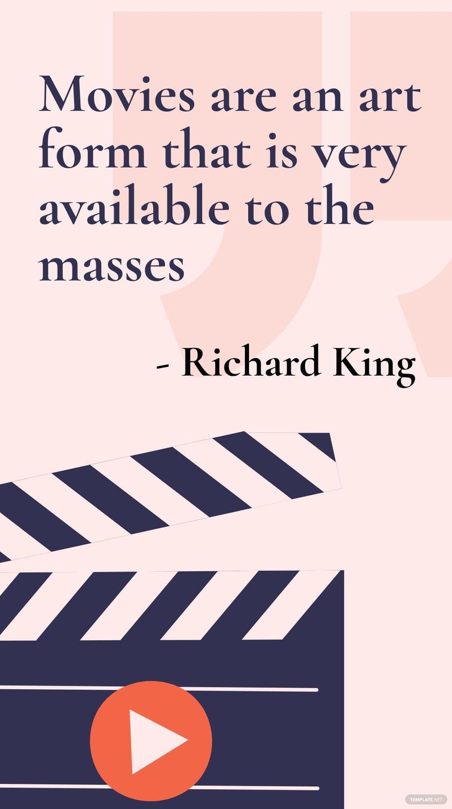 Richard King - Movies are an art form that is very available to the masses