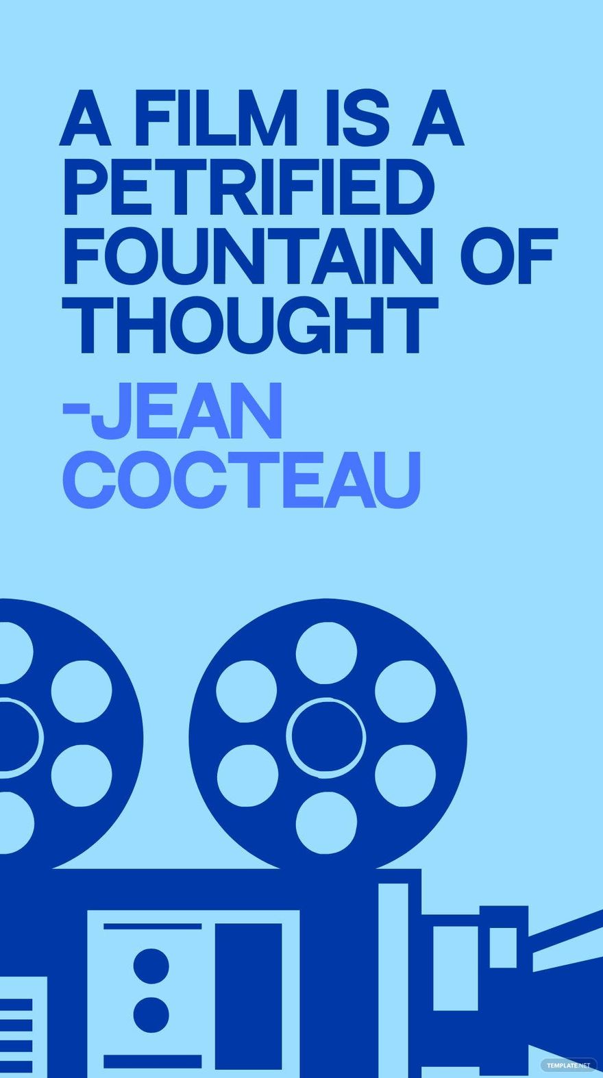 Free Jean Cocteau - A film is a petrified fountain of thought in JPG