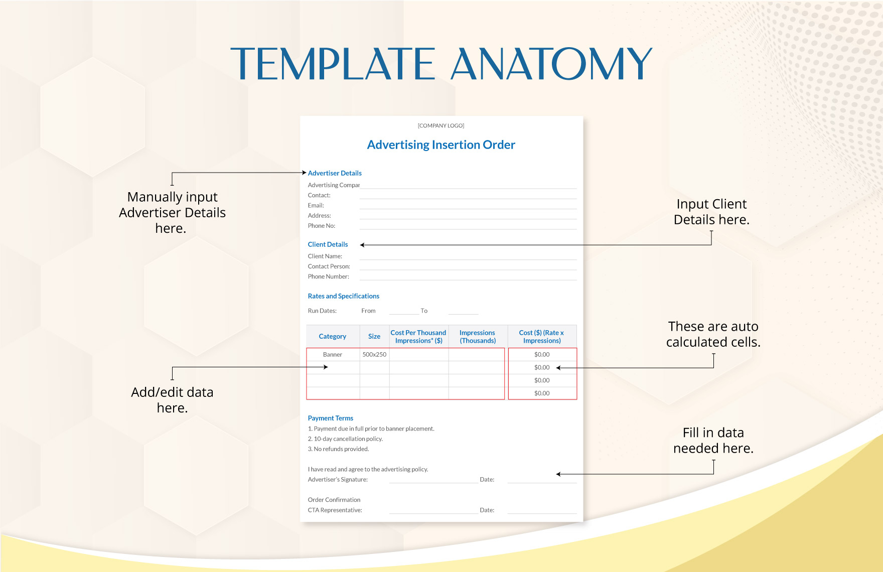 Advertising Insertion Order Template