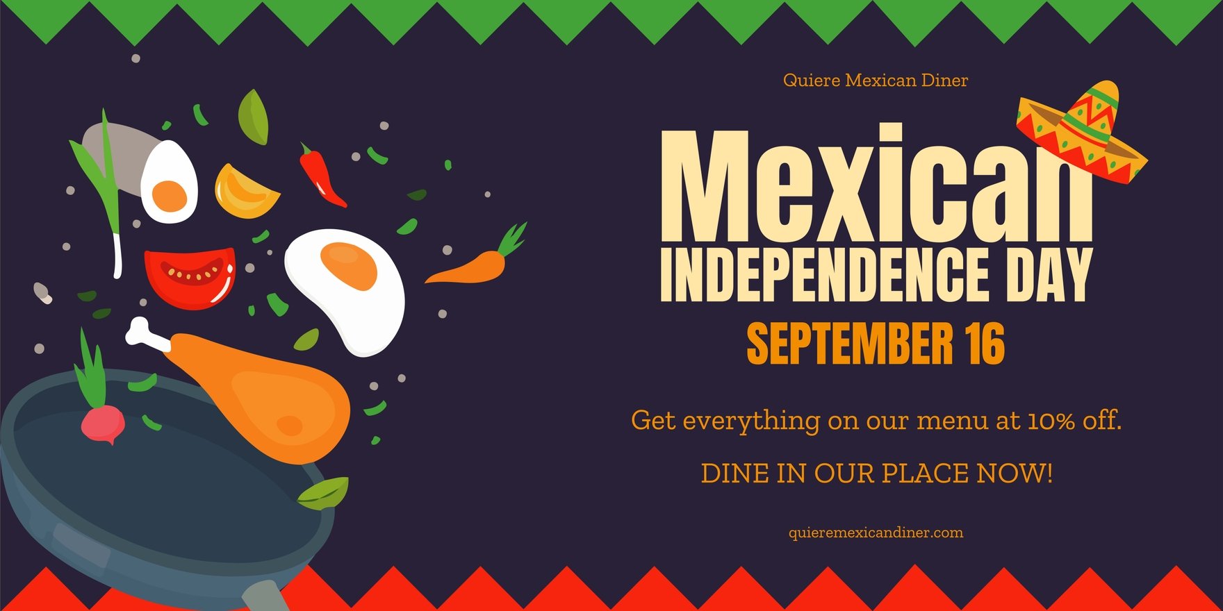 Mexican Independence Day Promotional Banner