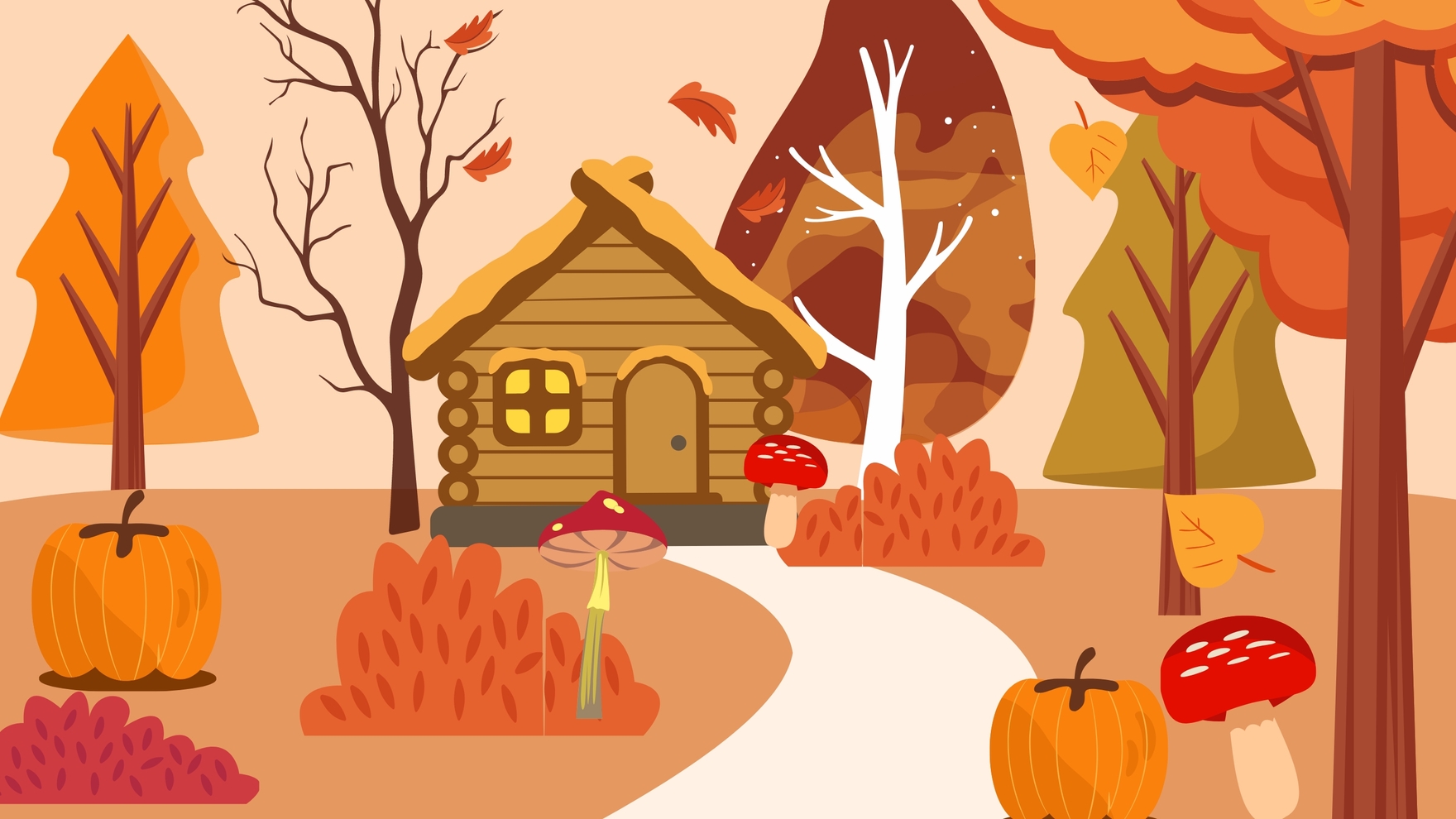 Free  Aesthetic Autumn Background in Illustrator, EPS, SVG, JPG, PNG