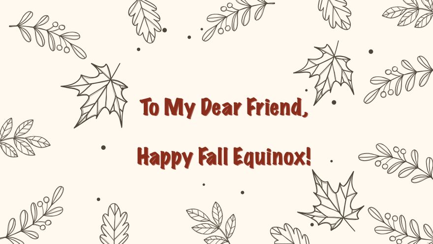 Free Fall Equinox Greeting Card Background in PDF, Illustrator, PSD, EPS, SVG, JPG, PNG