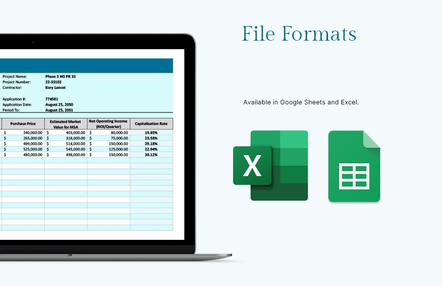 Schedule Of Market Values Template - Google Docs, Google Sheets, Excel ...