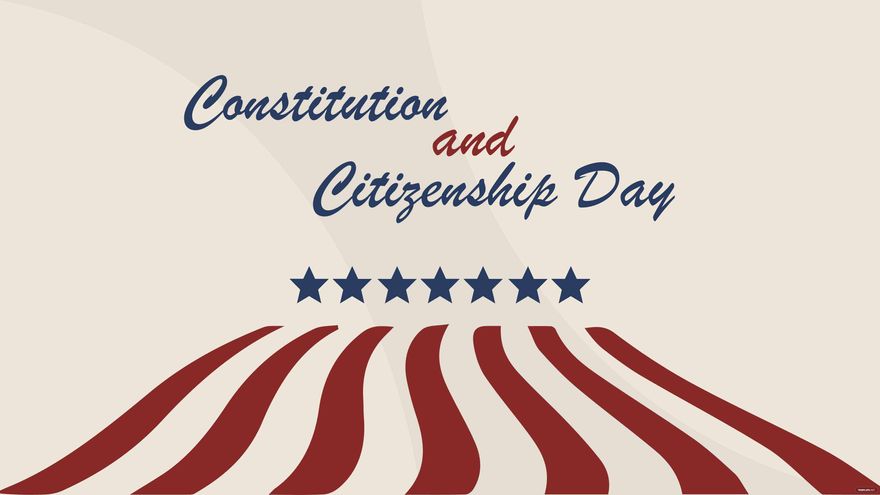 Free Constitution and Citizenship Day Banner Background