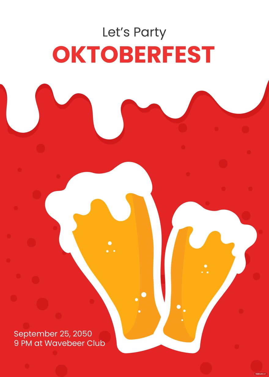 Free Oktoberfest Invitation Background in Illustrator, PSD, EPS, SVG, JPG, PNG