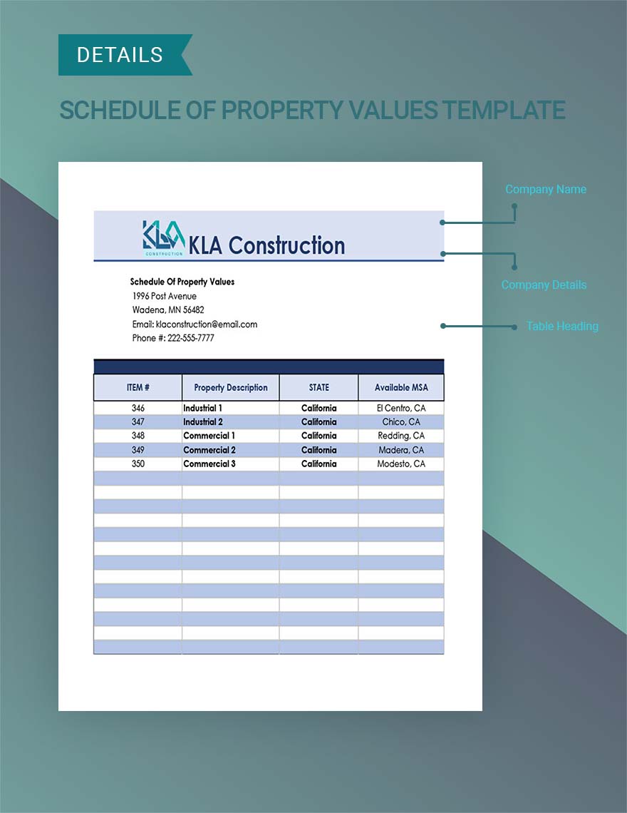 Free General Contractor Schedule Of Values - Google Docs, Google Sheets ...