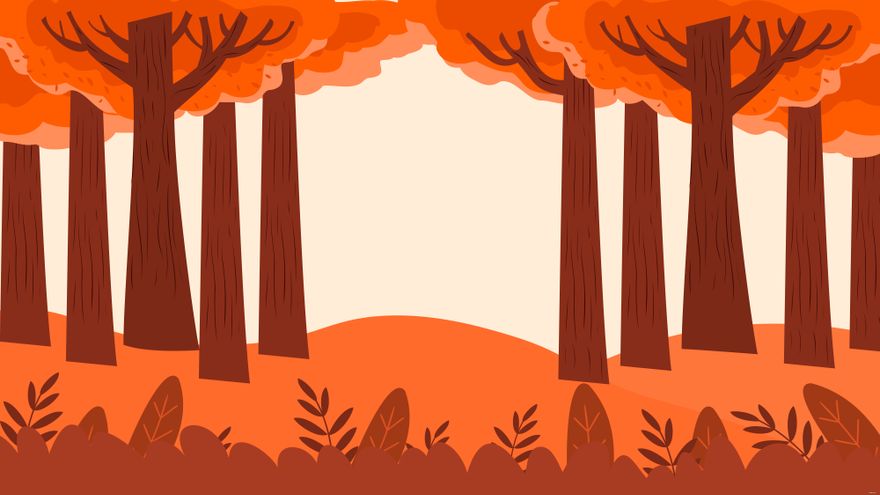 Free Autumn Trees Background in Illustrator, EPS, SVG, JPG, PNG