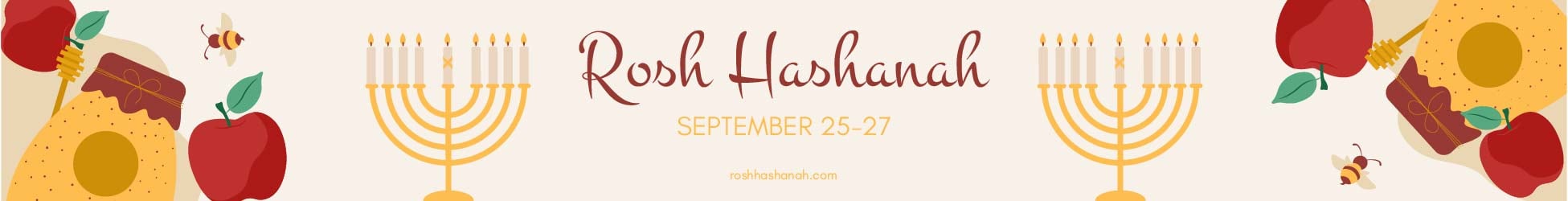Rosh Hashanah Website Banner in Illustrator, PSD, EPS, SVG, JPG, PNG