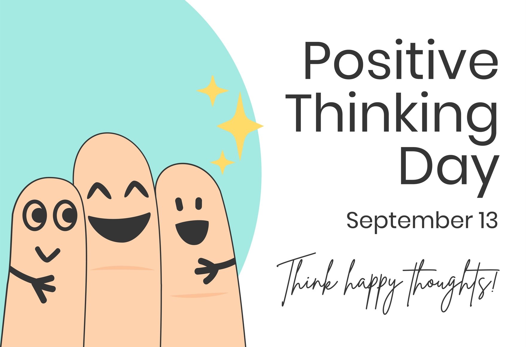 Free Positive Thinking Day Banner in Illustrator, PSD, EPS, SVG, JPG, PNG