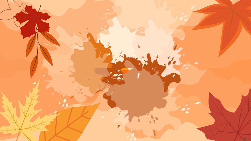 Free Watercolor Autumn Background in Illustrator, EPS, SVG, JPG, PNG