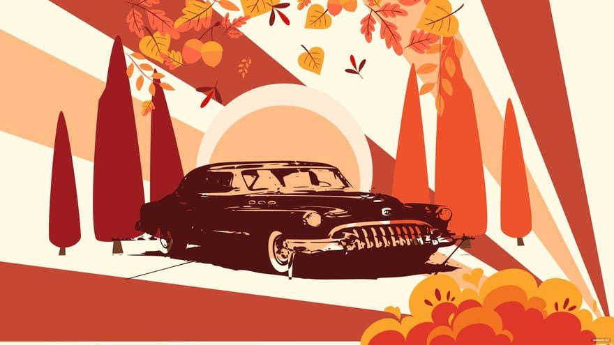 Free Vintage Autumn Background in Illustrator, EPS, SVG, JPG, PNG