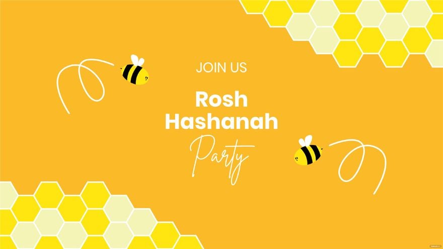 Rosh Hashanah Invitation Background in PDF, Illustrator, PSD, EPS, SVG, JPG, PNG