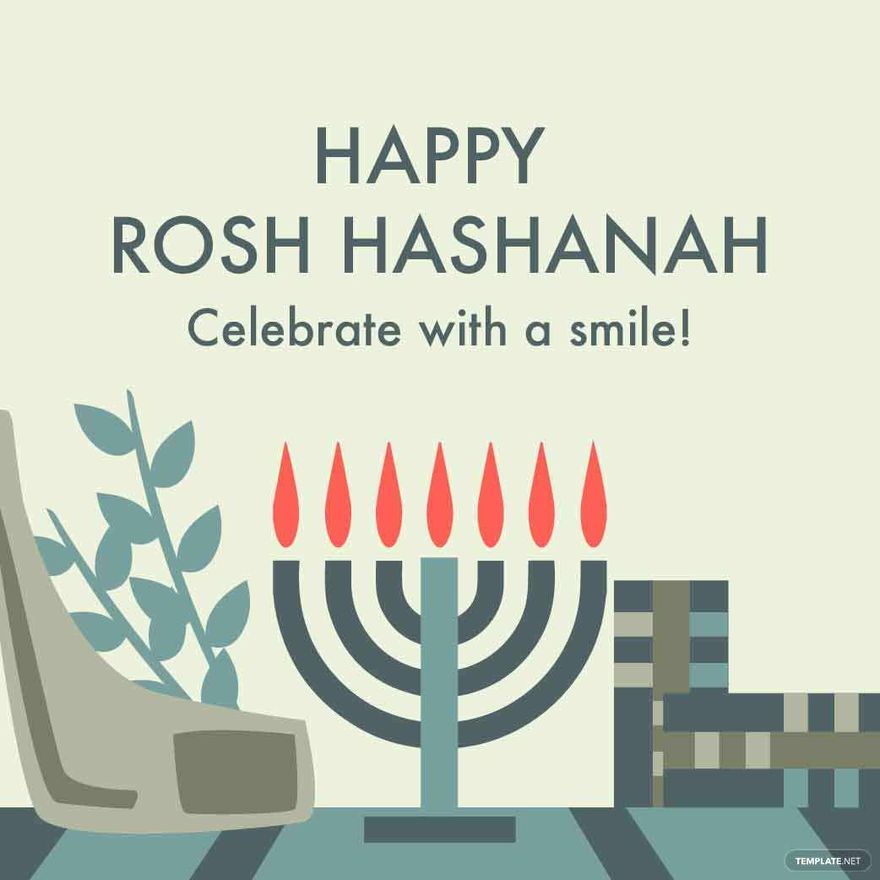 Rosh Hashanah Greeting Card Vector
