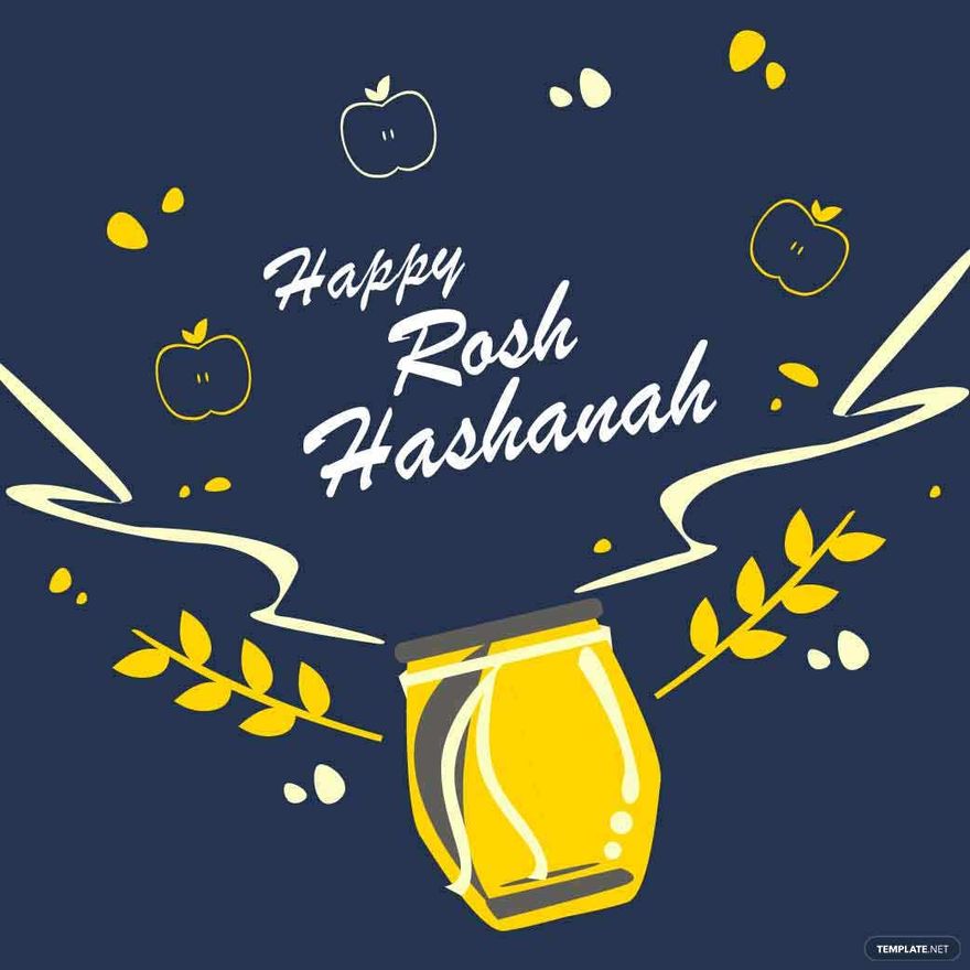 Free Happy Rosh Hashanah Vector