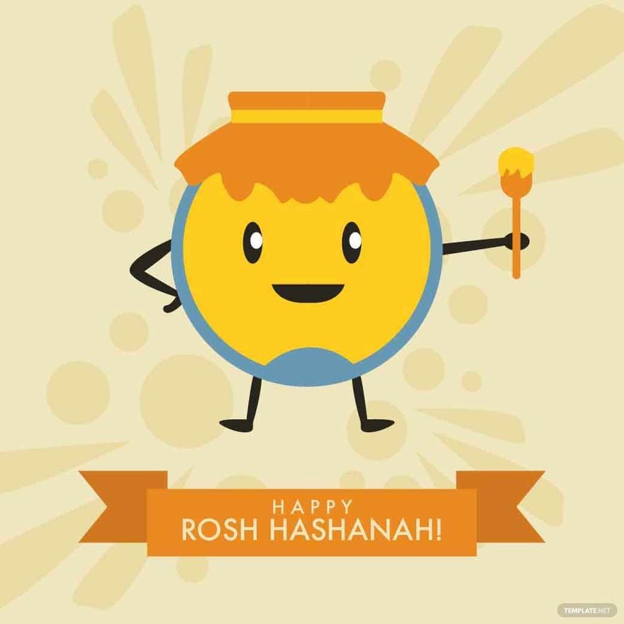 Happy Rosh Hashanah Illustration