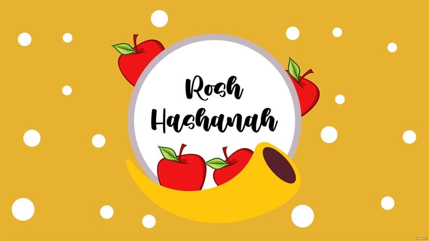 Rosh Hashanah Cartoon Background in PDF, Illustrator, PSD, EPS, SVG, JPG, PNG