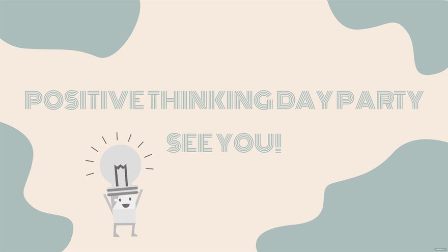 Free Positive Thinking Day Invitation Background in PDF, Illustrator, PSD, EPS, SVG, JPG, PNG