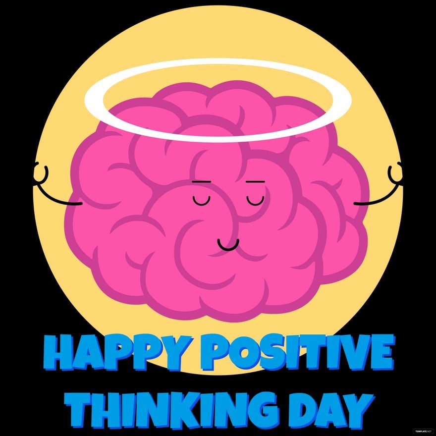 Happy Positive Thinking Day Vector