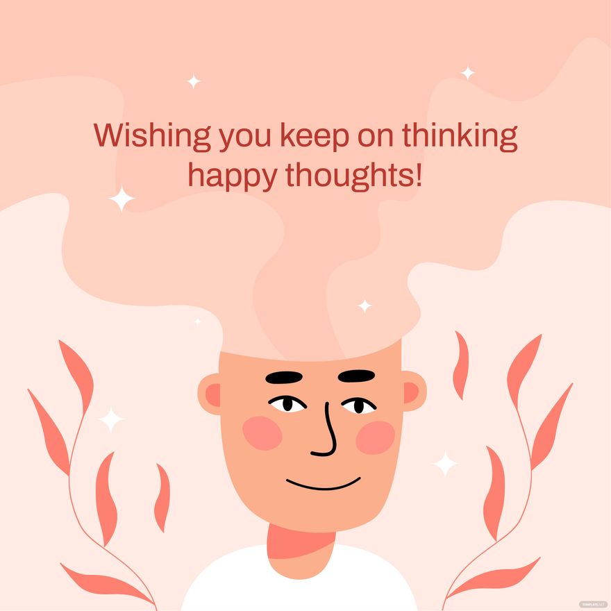 Positive Thinking Day Wishes Vector