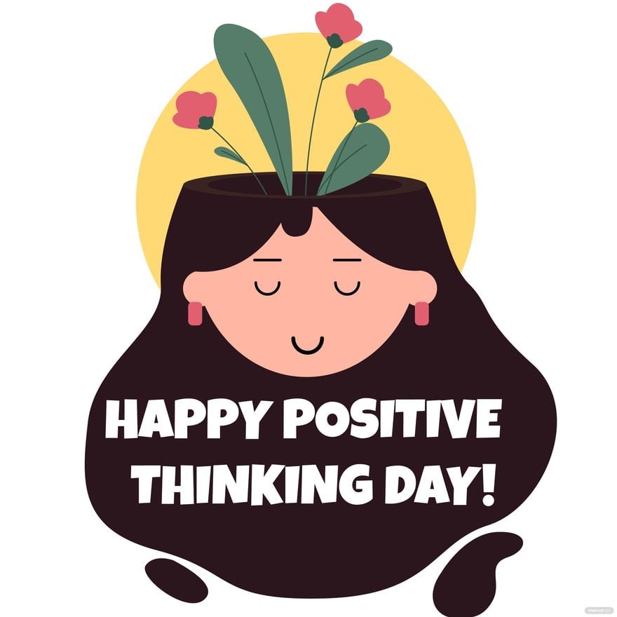 Happy Positive Thinking Day Illustration