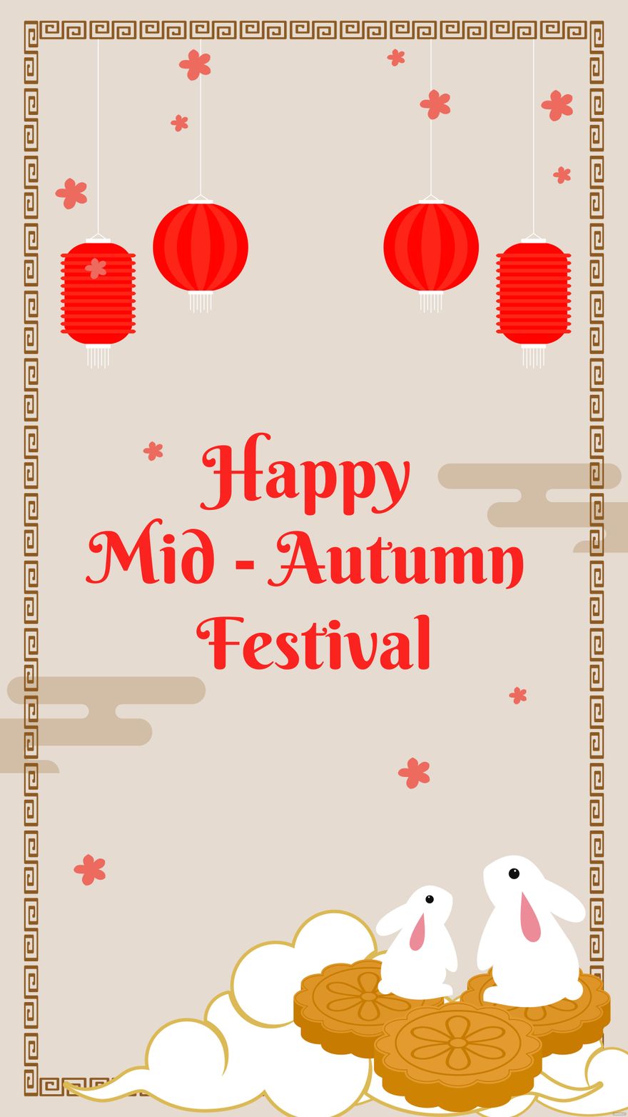 Mid-Autumn Festival iPhone background in PDF, Illustrator, PSD, EPS, SVG, JPG, PNG