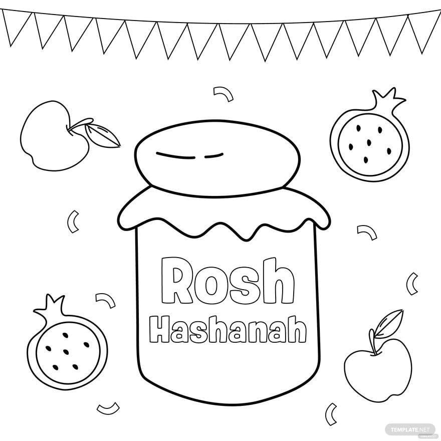 Rosh Hashanah Drawing Vector