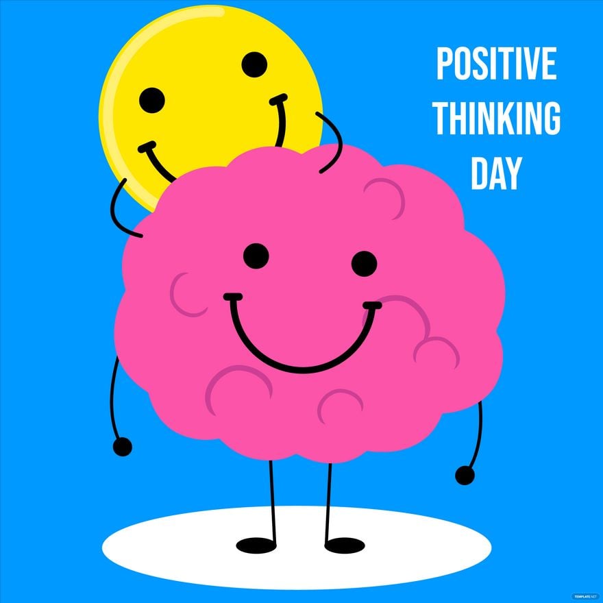 Positive Thinking Day Clipart Vector
