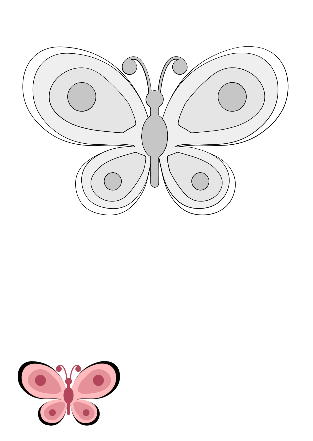 Pretty Butterfly Coloring Page Template