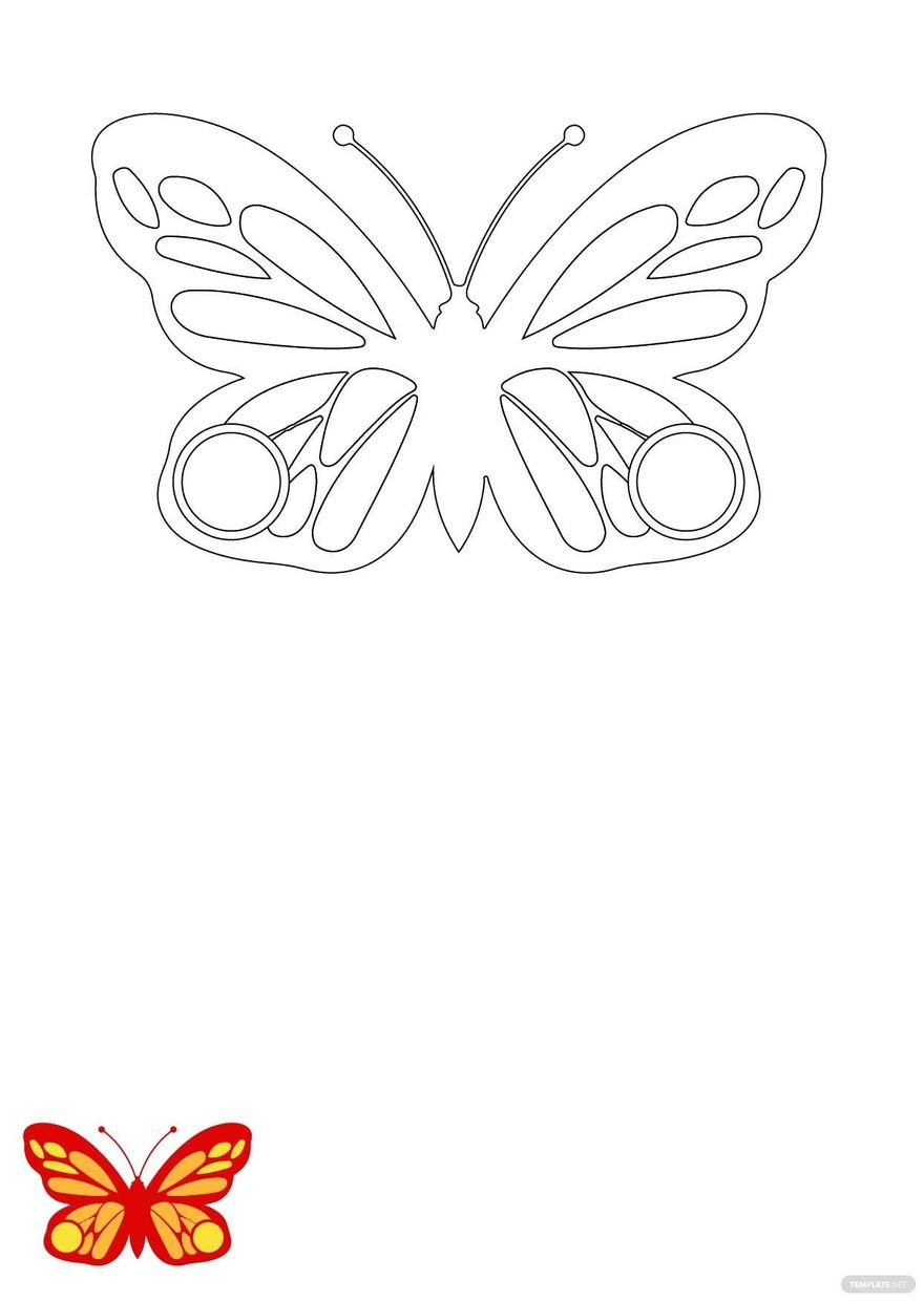 Butterfly Symmetry Coloring Page