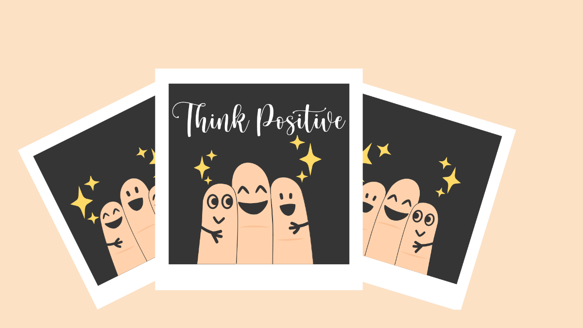 Positive Thinking Day Photo Background Template