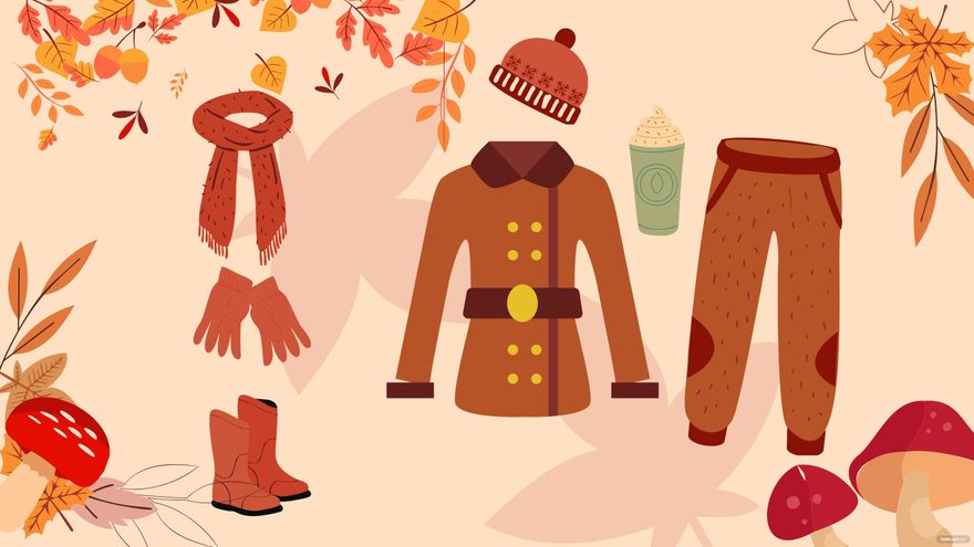 Free Fashion Autumn Background in Illustrator, EPS, SVG, JPG, PNG
