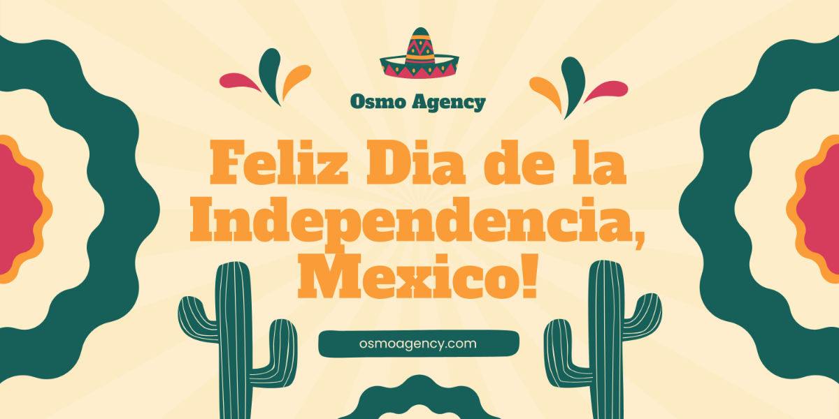 Vintage Mexican Independence Day Banner Template